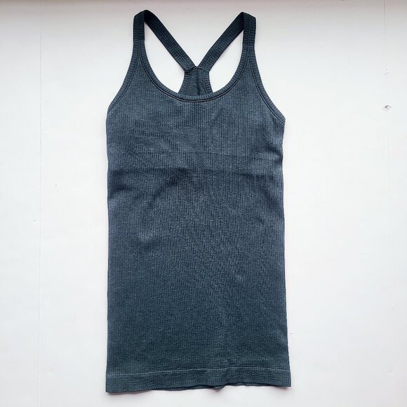 Lululemon Ebb To Street Tank Top in Heathered Gator Green Size 4 - Picture 4 of 9